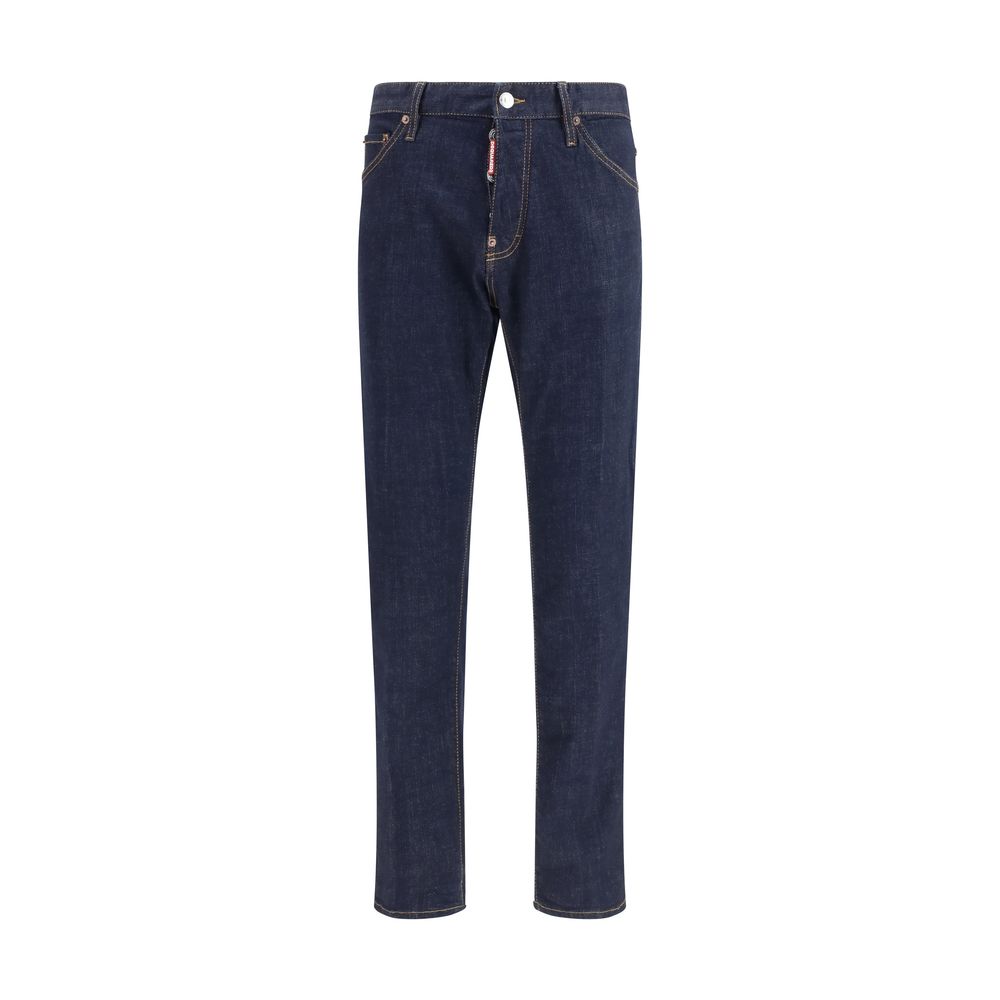 Dsquared² Blue Cotton Straight-Leg Men's Jeans