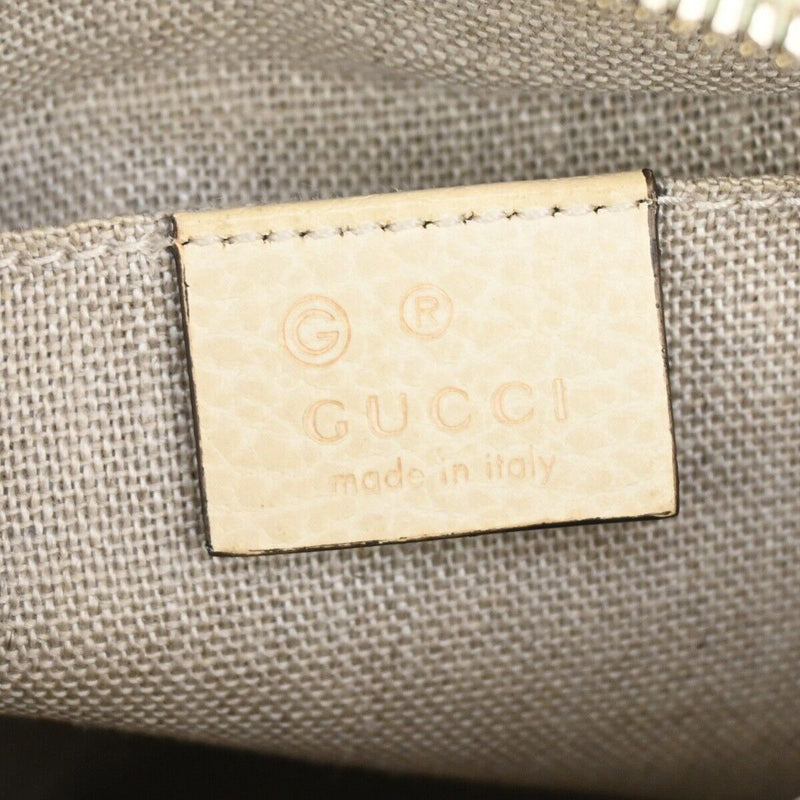 Gucci Bree Beige Canvas Shoulder Bag (Pre-Owned)