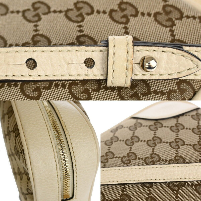 Gucci Bree Beige Canvas Shoulder Bag (Pre-Owned)