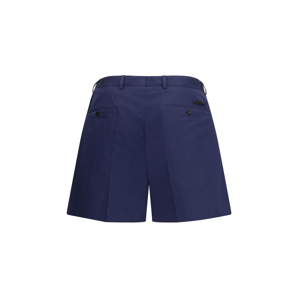 Prada Blue Cotton Bermuda Men's Shorts
