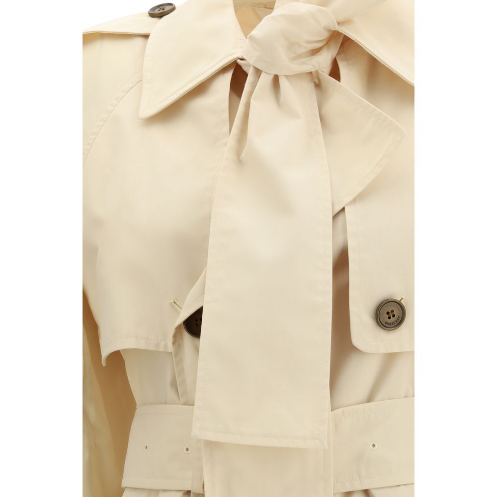 Burberry Beige Polyester Trench Women's Coat