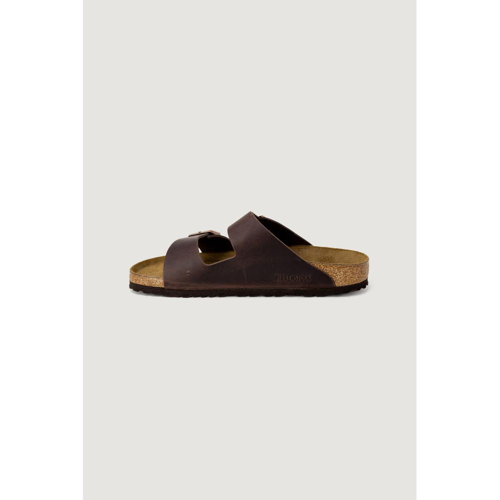 Birkenstock Brown Leather Men's Slippers