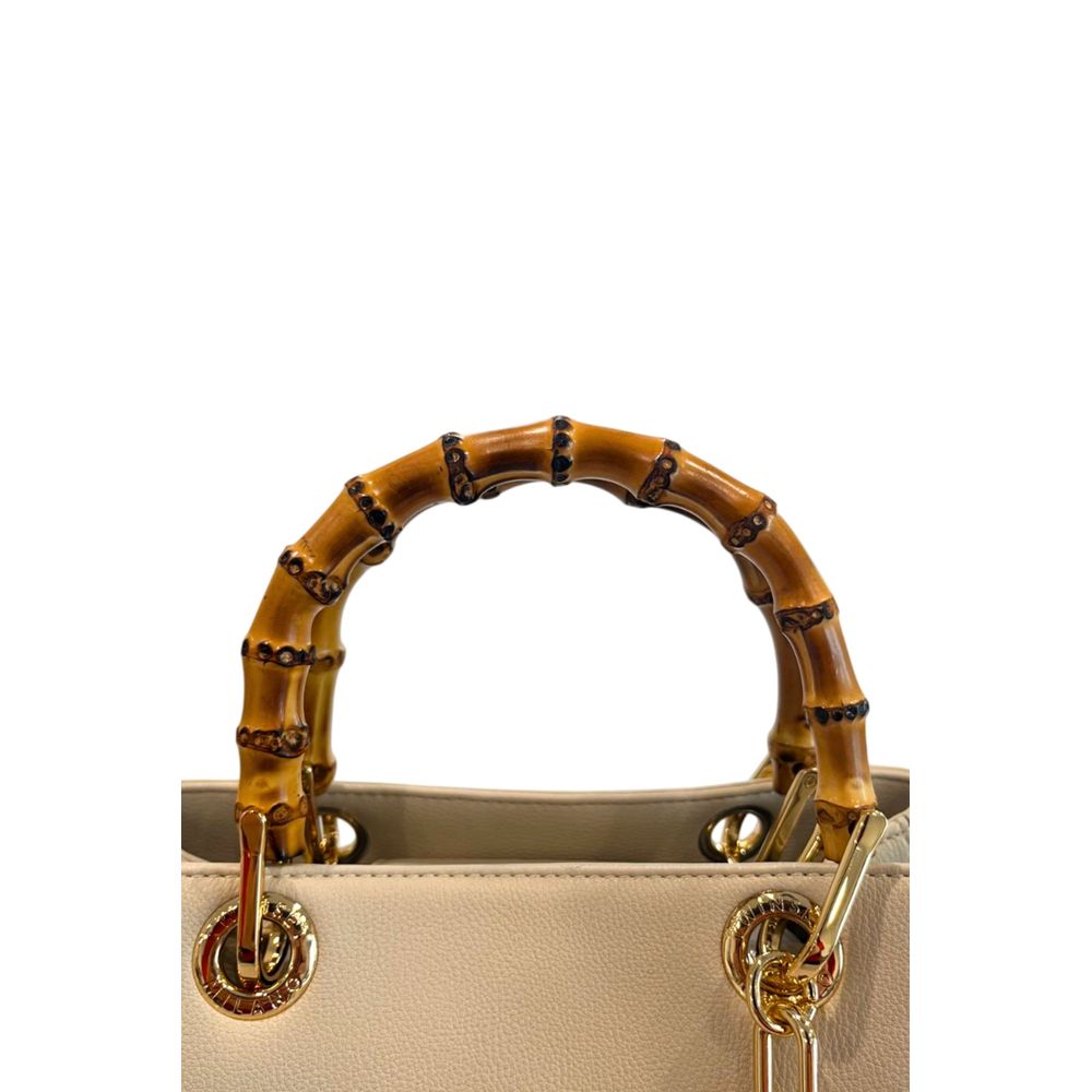 Twinset Beige PU Women Women's Handbag