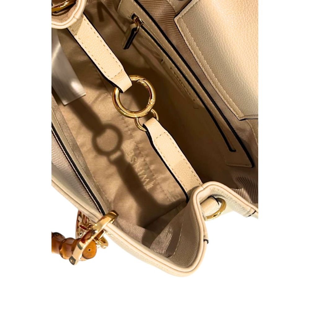Twinset Beige PU Women Women's Handbag