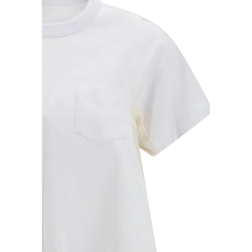 Sacai White Cotton Women's T-Shirt