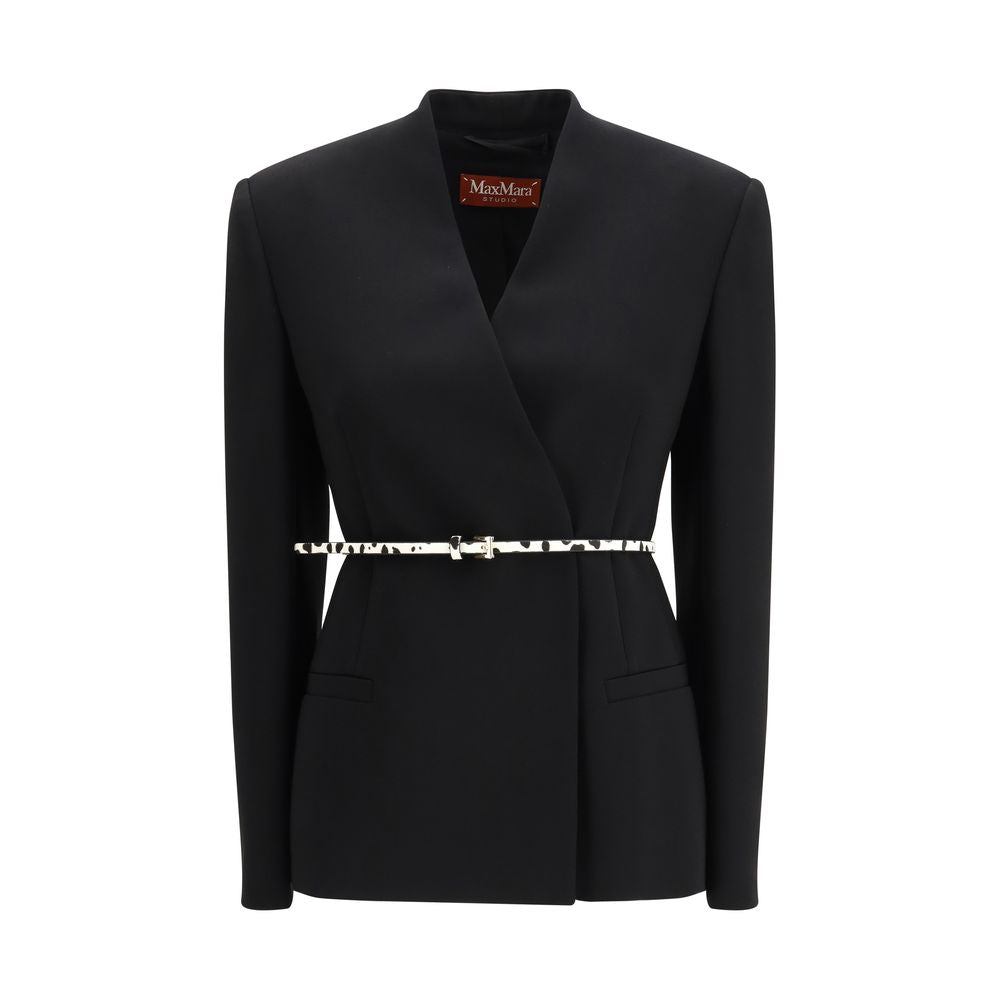 Max Mara Black Triacetate Women's Coat