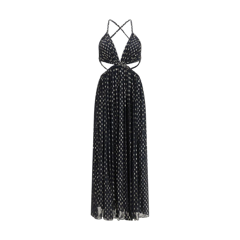 Zimmermann Black Viscose Long Women's Dress