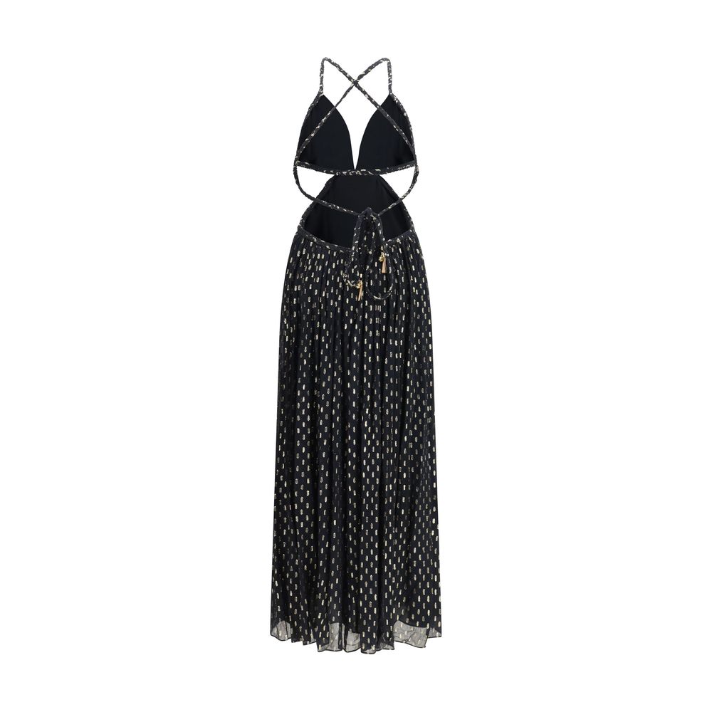 Zimmermann Black Viscose Long Women's Dress