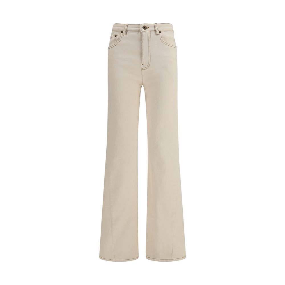 Burberry Beige Cotton Bootcut Women's Jeans