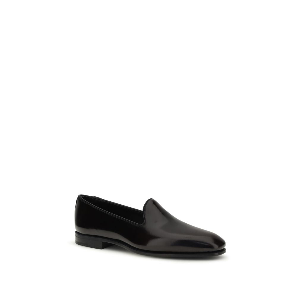 Church's Bordeaux Calf Leather Bos Taurus Slip-On Women's Loafers