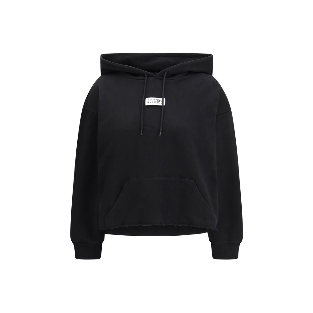 MM6 Black Cotton Women's Sweatshirt