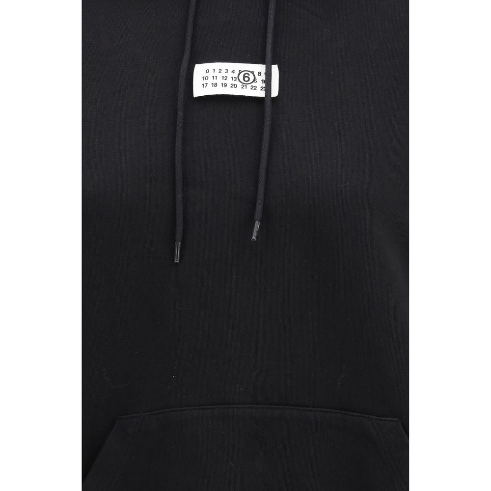 MM6 Black Cotton Women's Sweatshirt