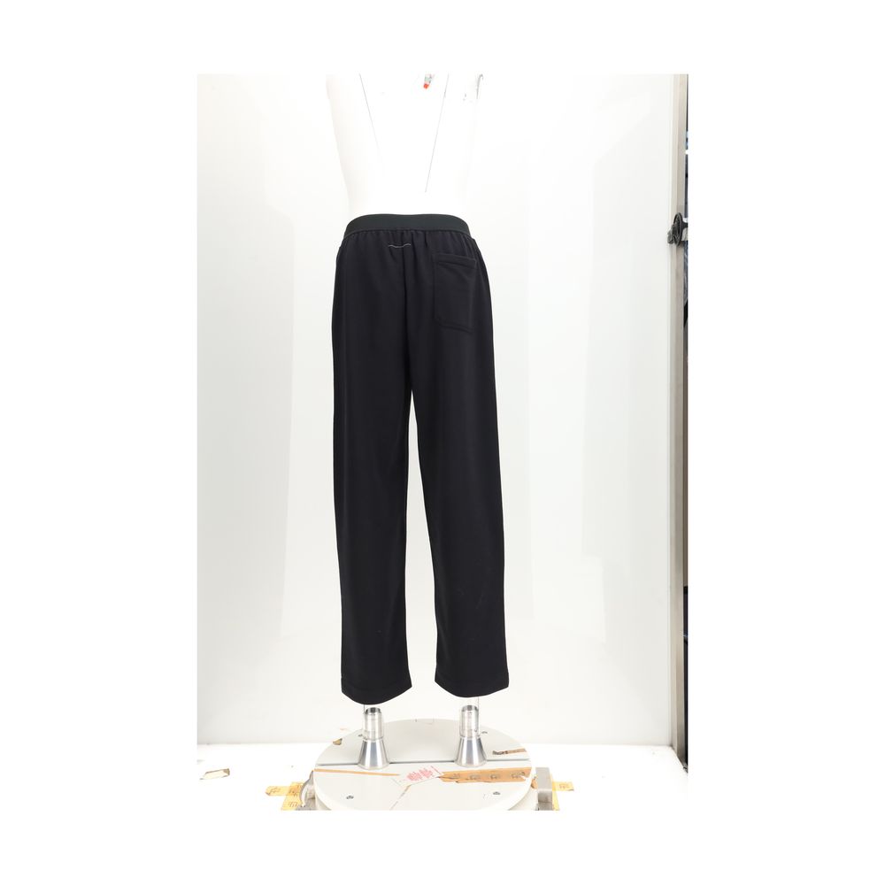 MM6 Black Cotton Casual Men's Pants