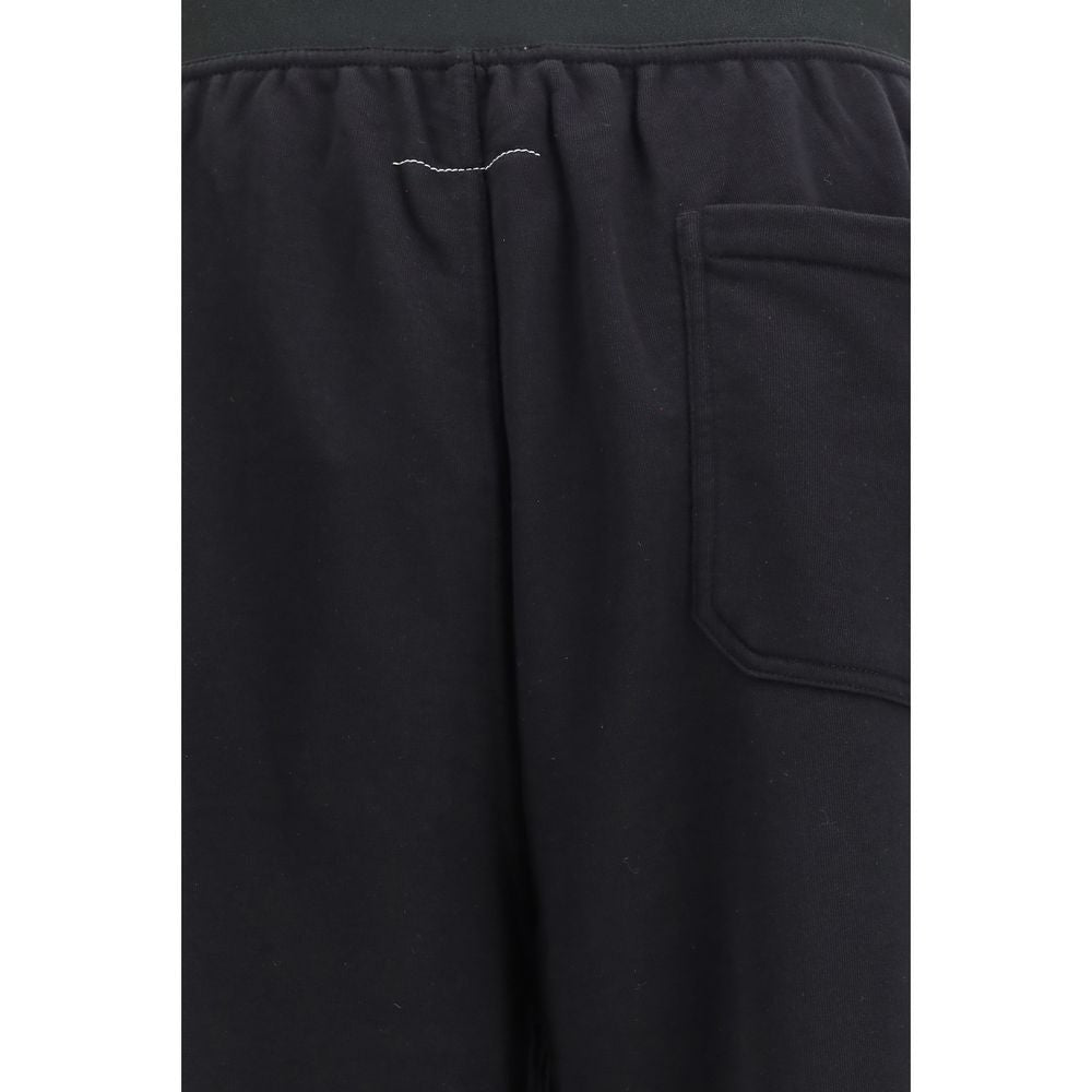 MM6 Black Cotton Casual Men's Pants