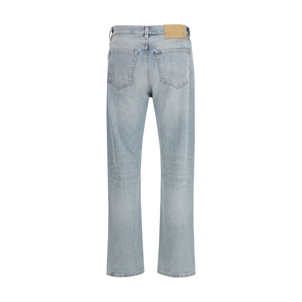 Haikure Blue Cotton Straight-Leg Men's Jeans