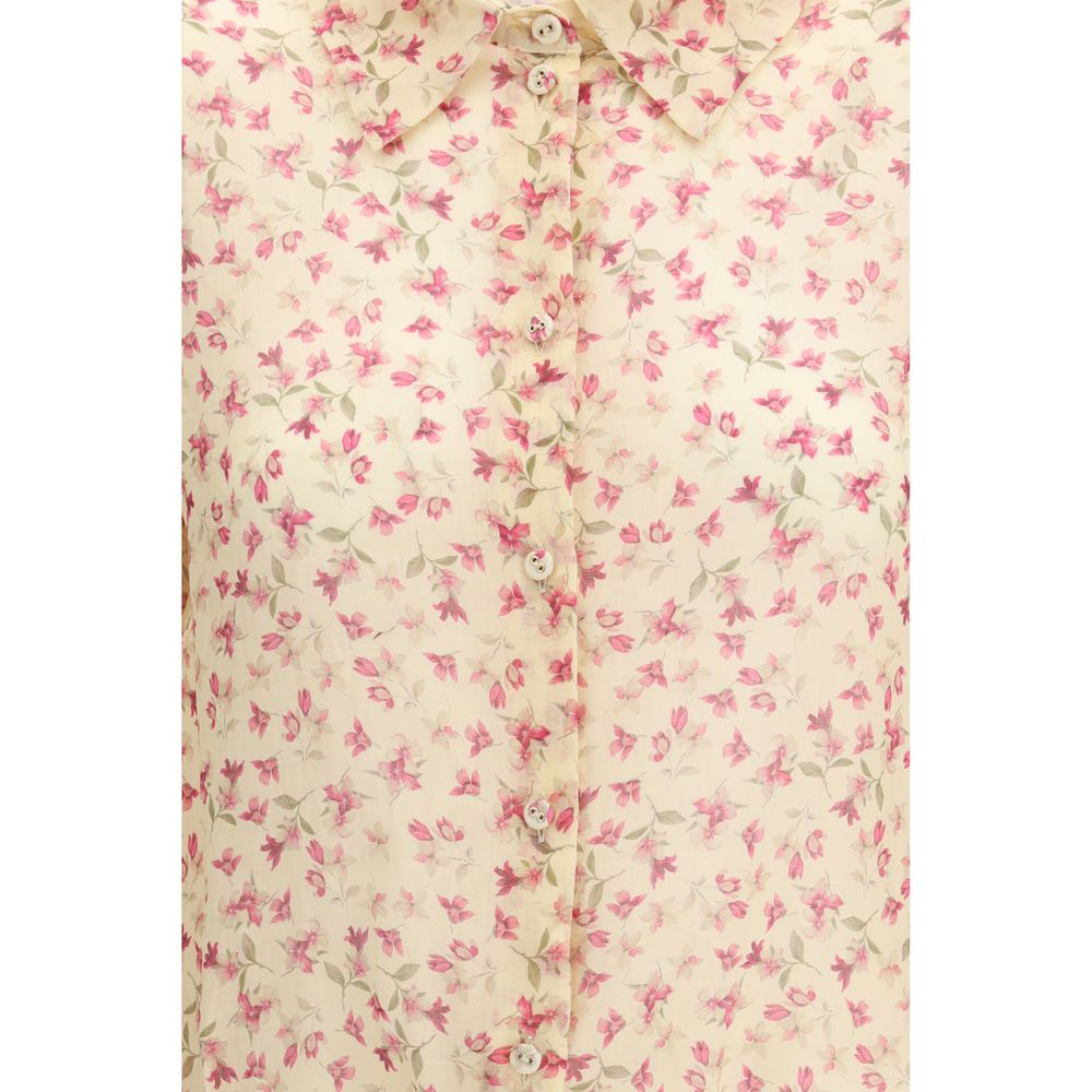 Kristina Ti Multicolor Ramie Casual Women's Dress