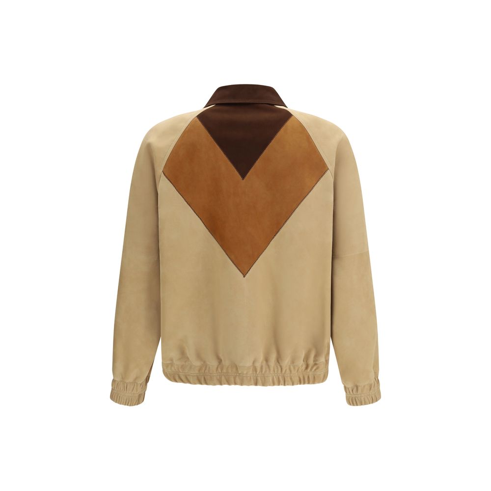 Brown Goatskin Biker Men's Jacket