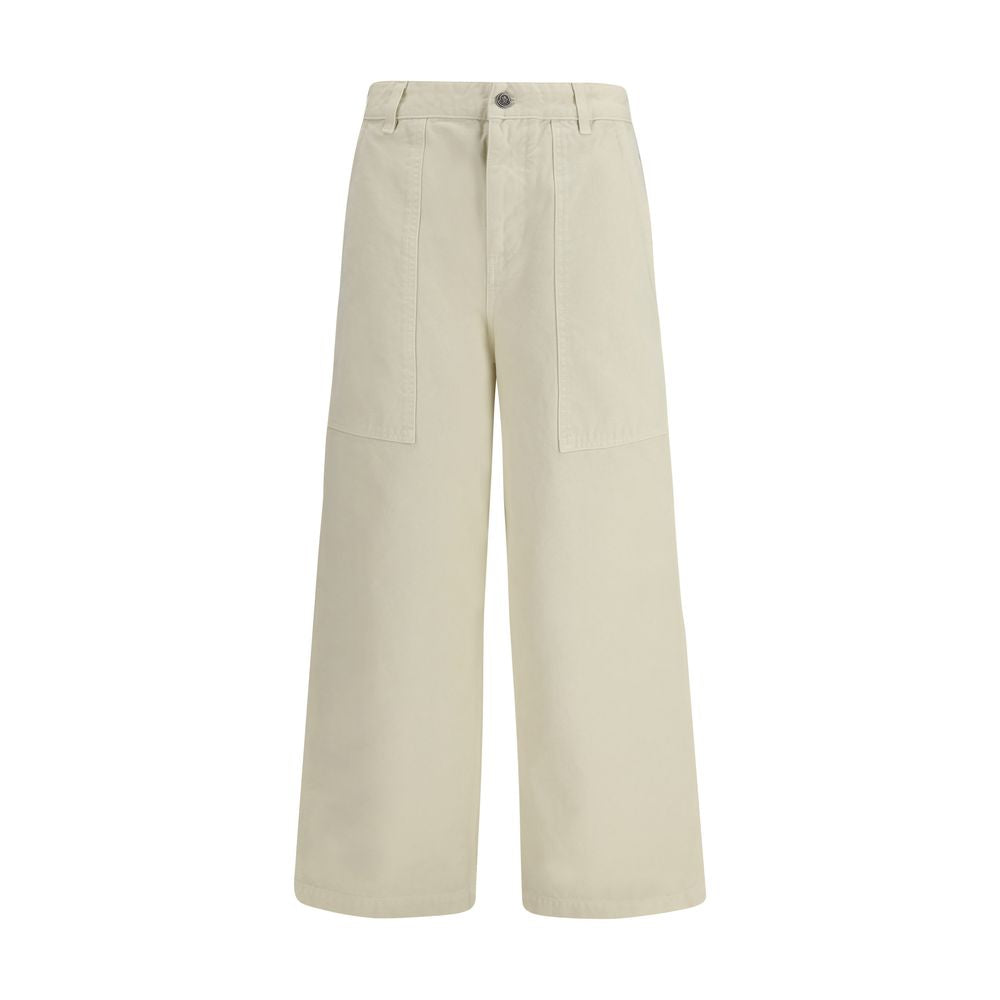 Moncler Beige Cotton Casual Women's Pants