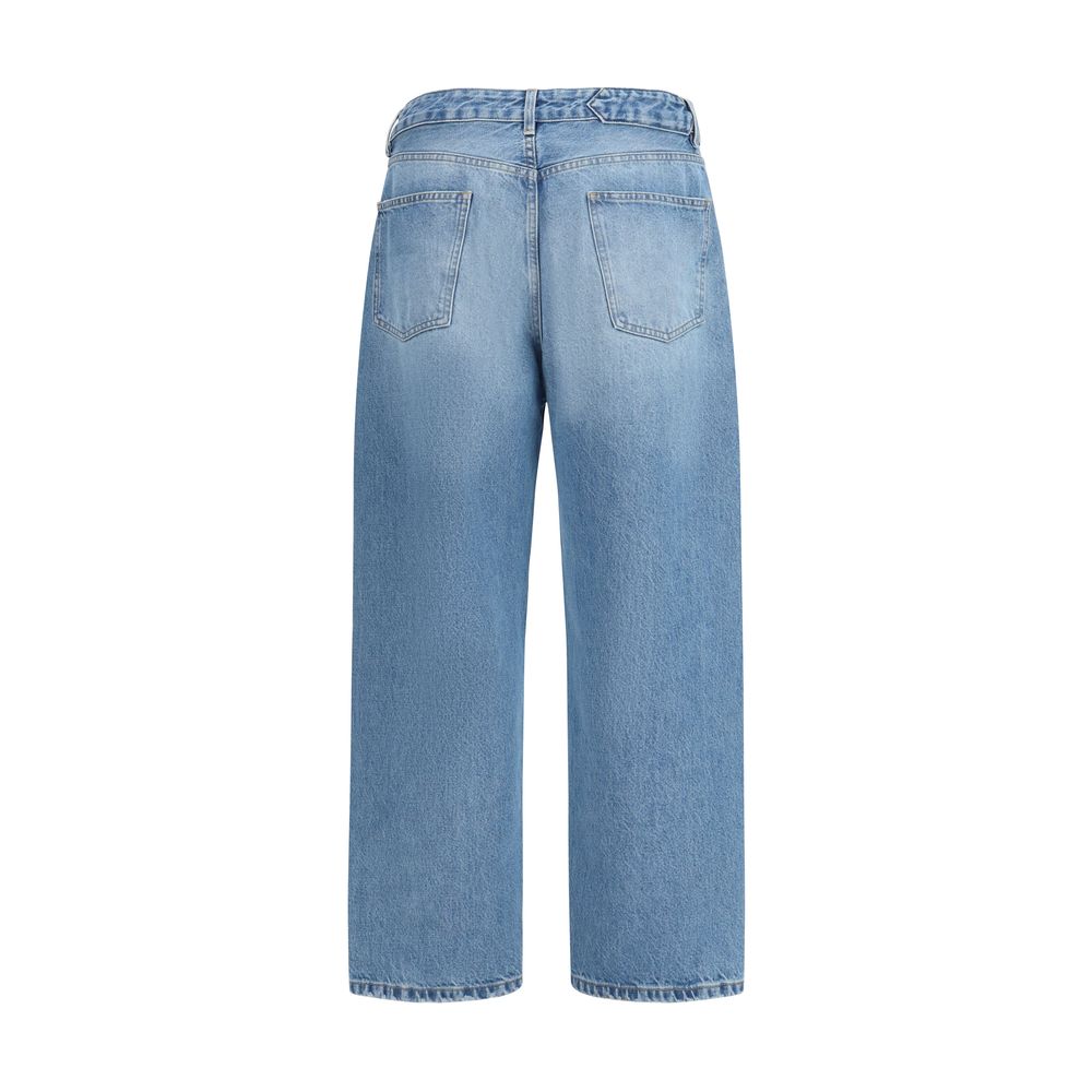 Jacquemus Blue Polyester Jeans Men's Denim