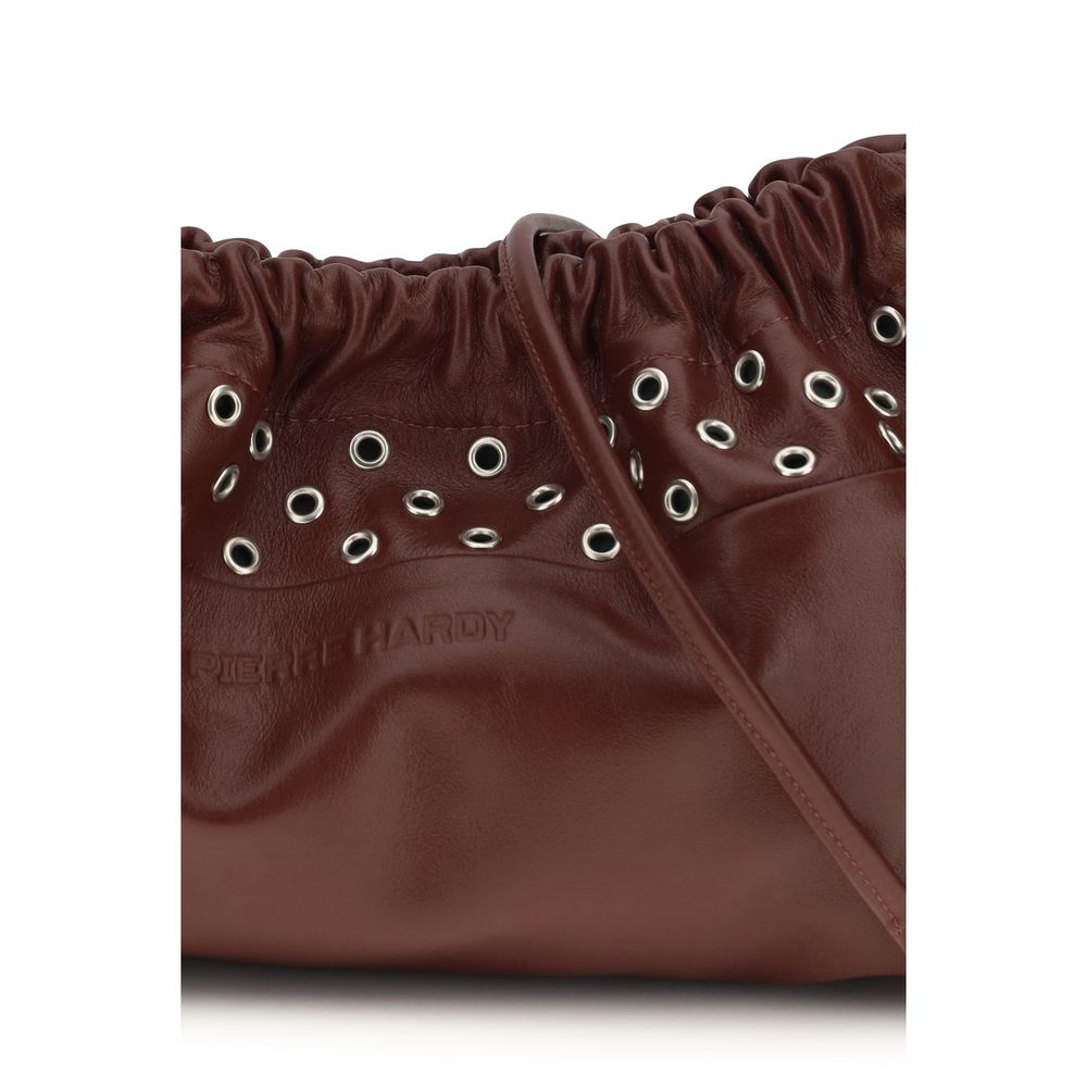 Pierre Hardy Bordeaux Calf Leather Bos Taurus Clutch Women's Bag
