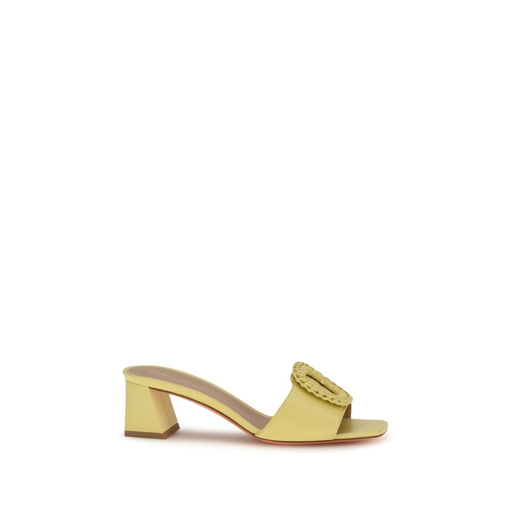 Santoni Bicolor Calf Leather Bos Taurus Women's Sandals