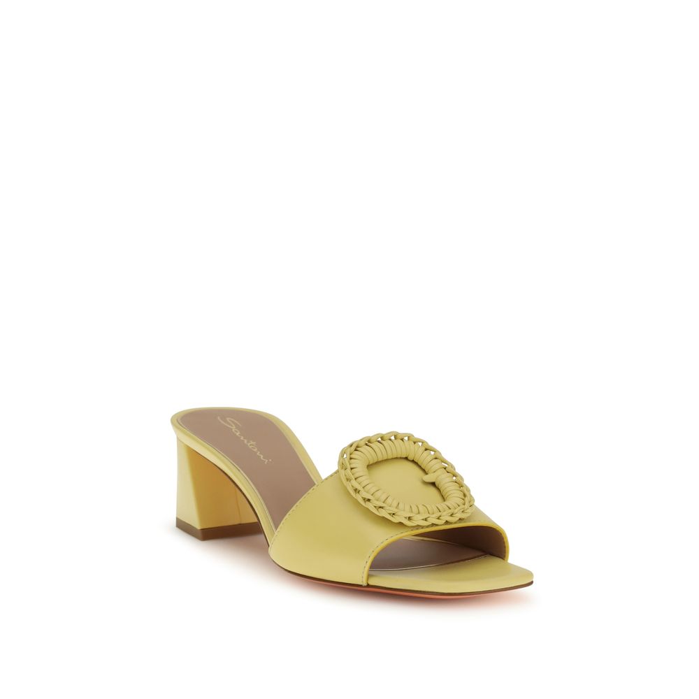Santoni Bicolor Calf Leather Bos Taurus Women's Sandals