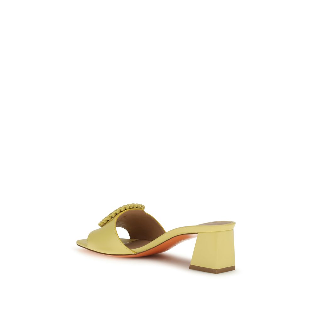 Santoni Bicolor Calf Leather Bos Taurus Women's Sandals