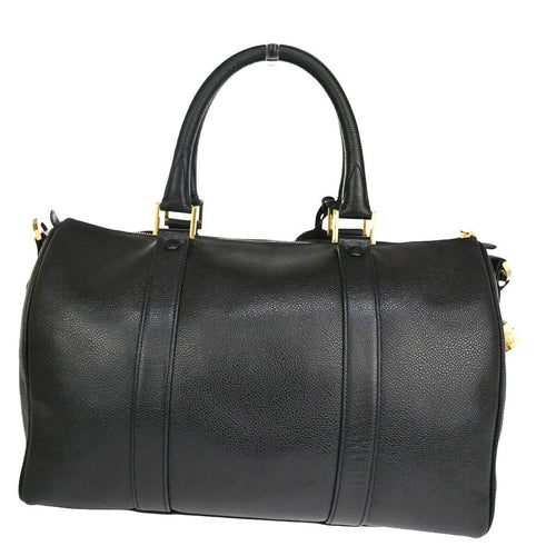 Chanel Boston Black Calfskin Handbag (Pre-Owned)
