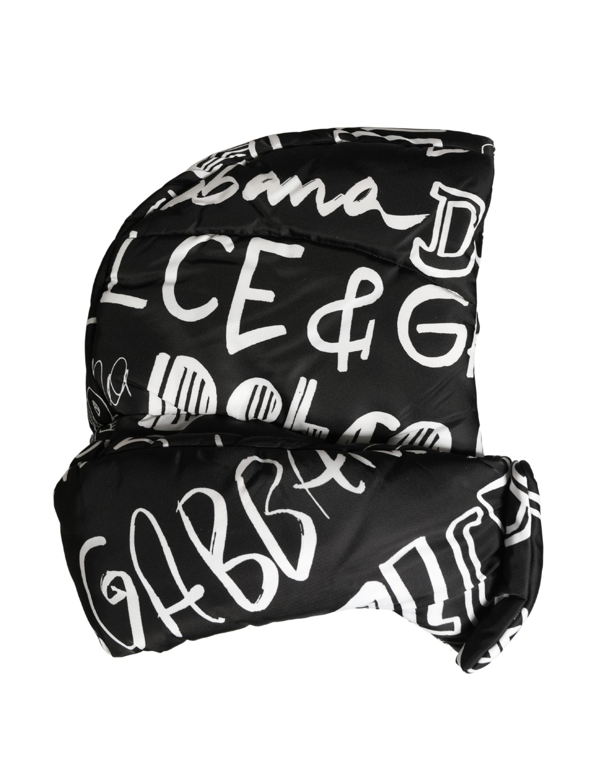 Dolce & Gabbana Black Logo Print Whole Head Wrap Capello Men's Hat