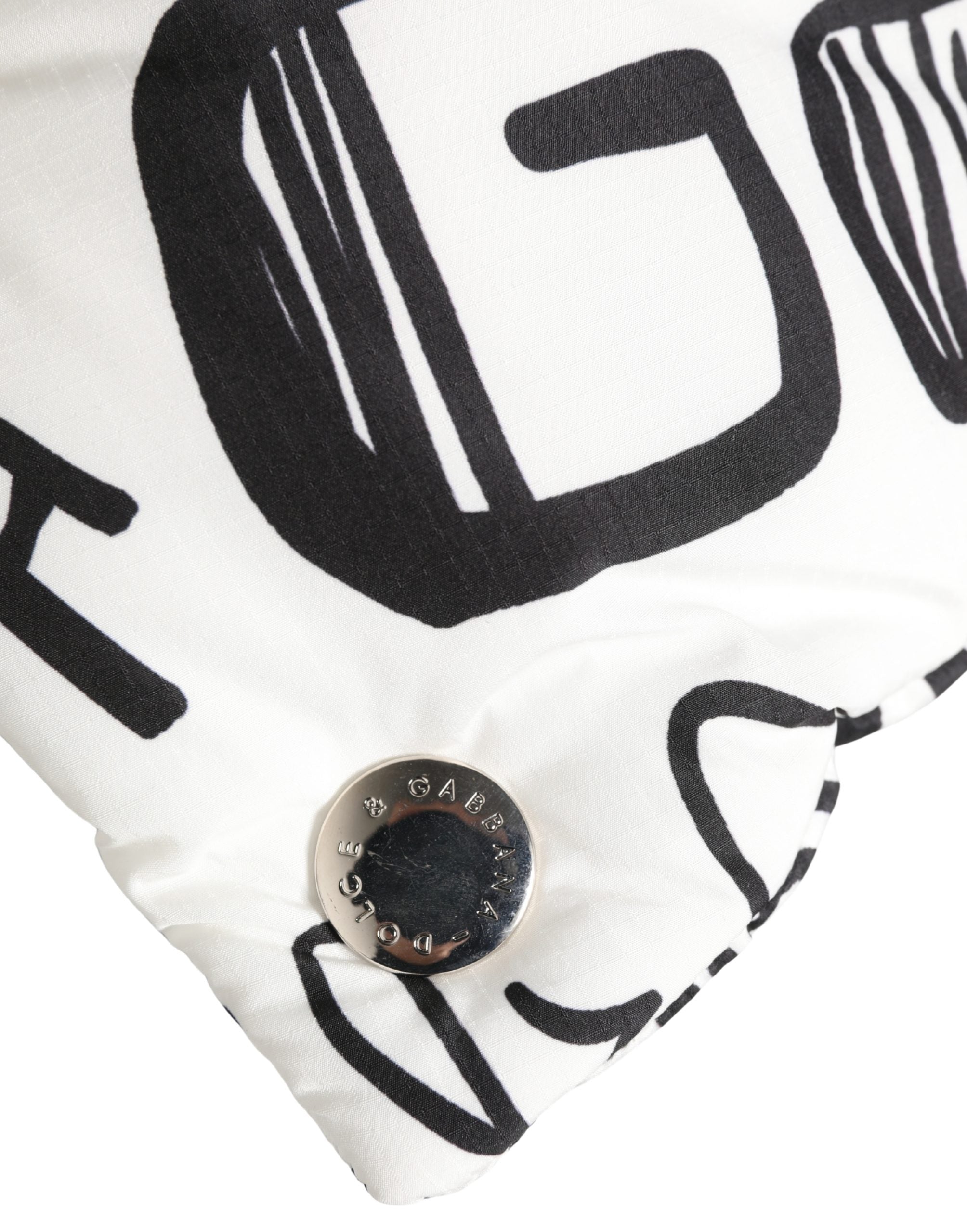 Dolce & Gabbana White Logo Print Whole Head Wrap Capello Men's Hat