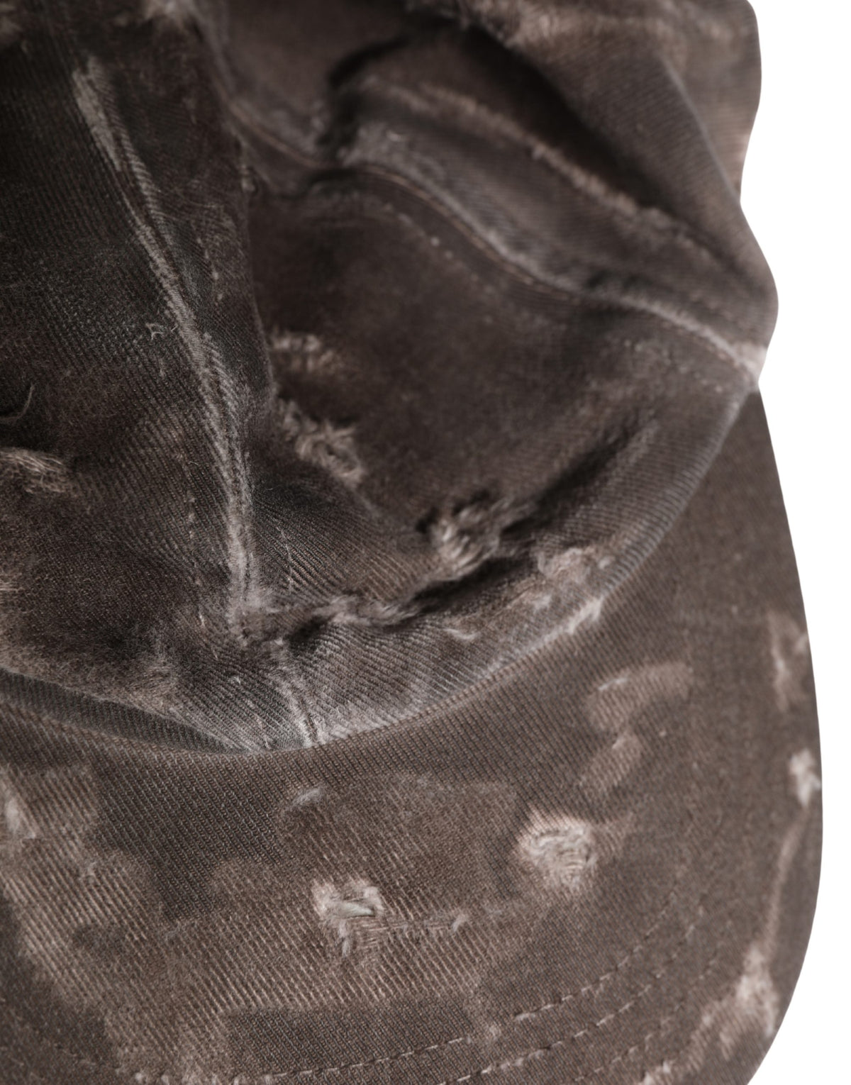 Dolce & Gabbana Men Brown Cotton Distressed Baseball Capello Men's Hat
