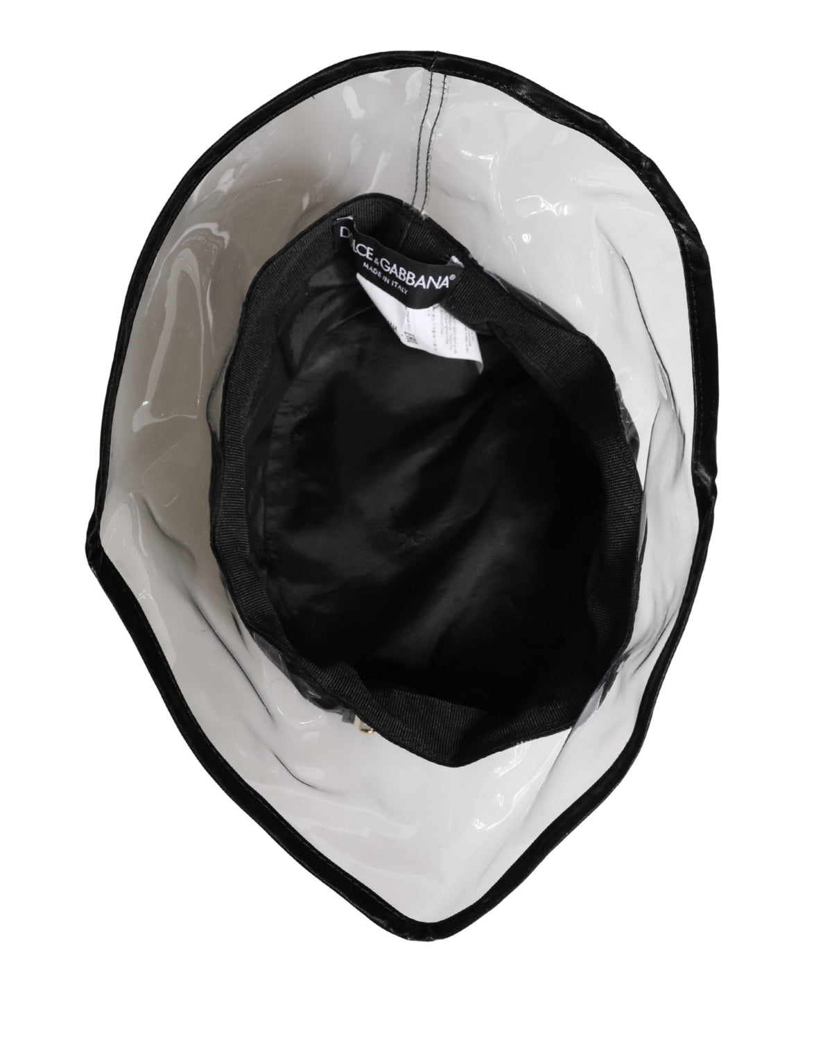 Dolce & Gabbana Black Nylon Plastic Fisherman Bucket Capello Men's Hat