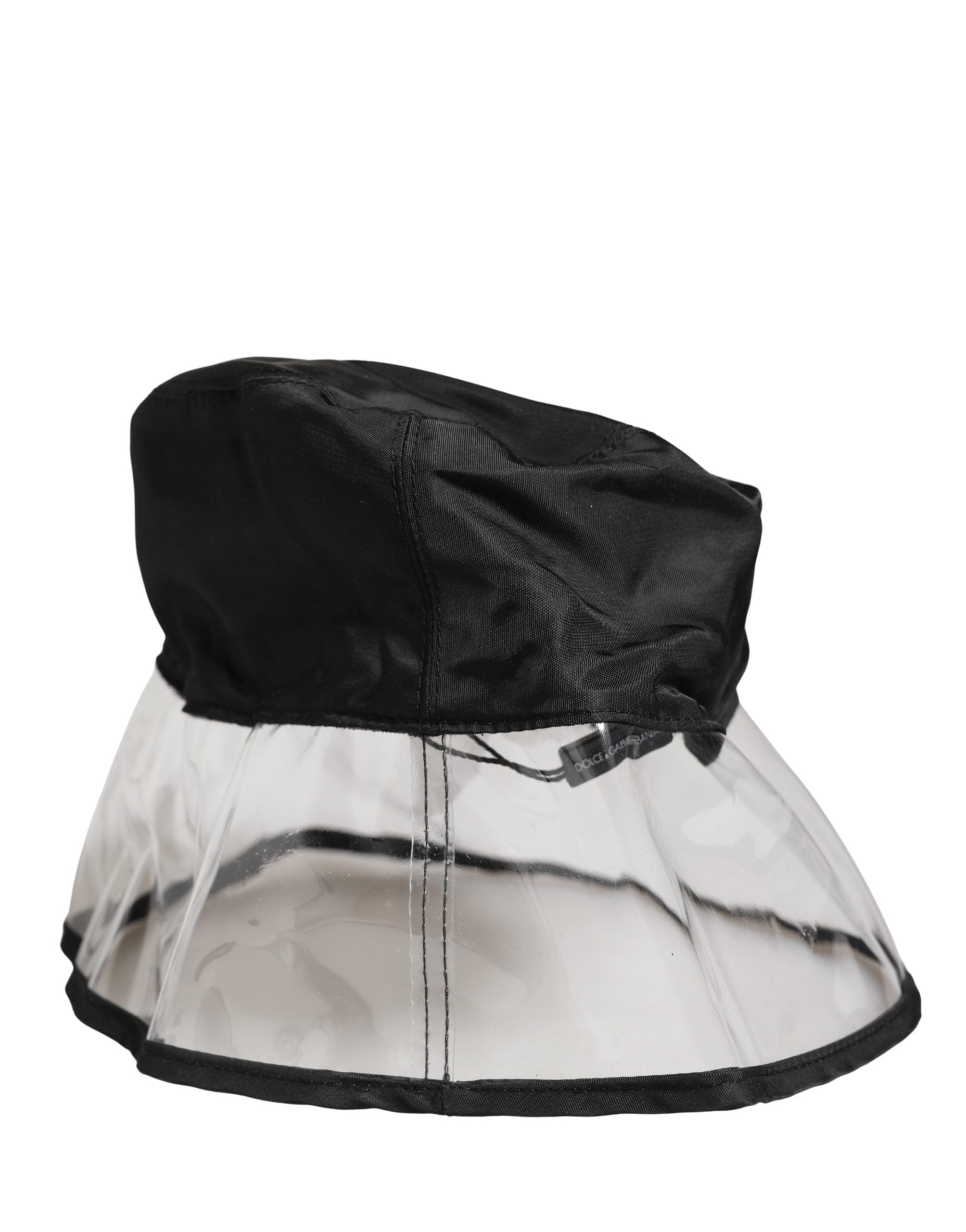 Dolce & Gabbana Men Black Plastic Fisherman Bucket Capello Men's Hat