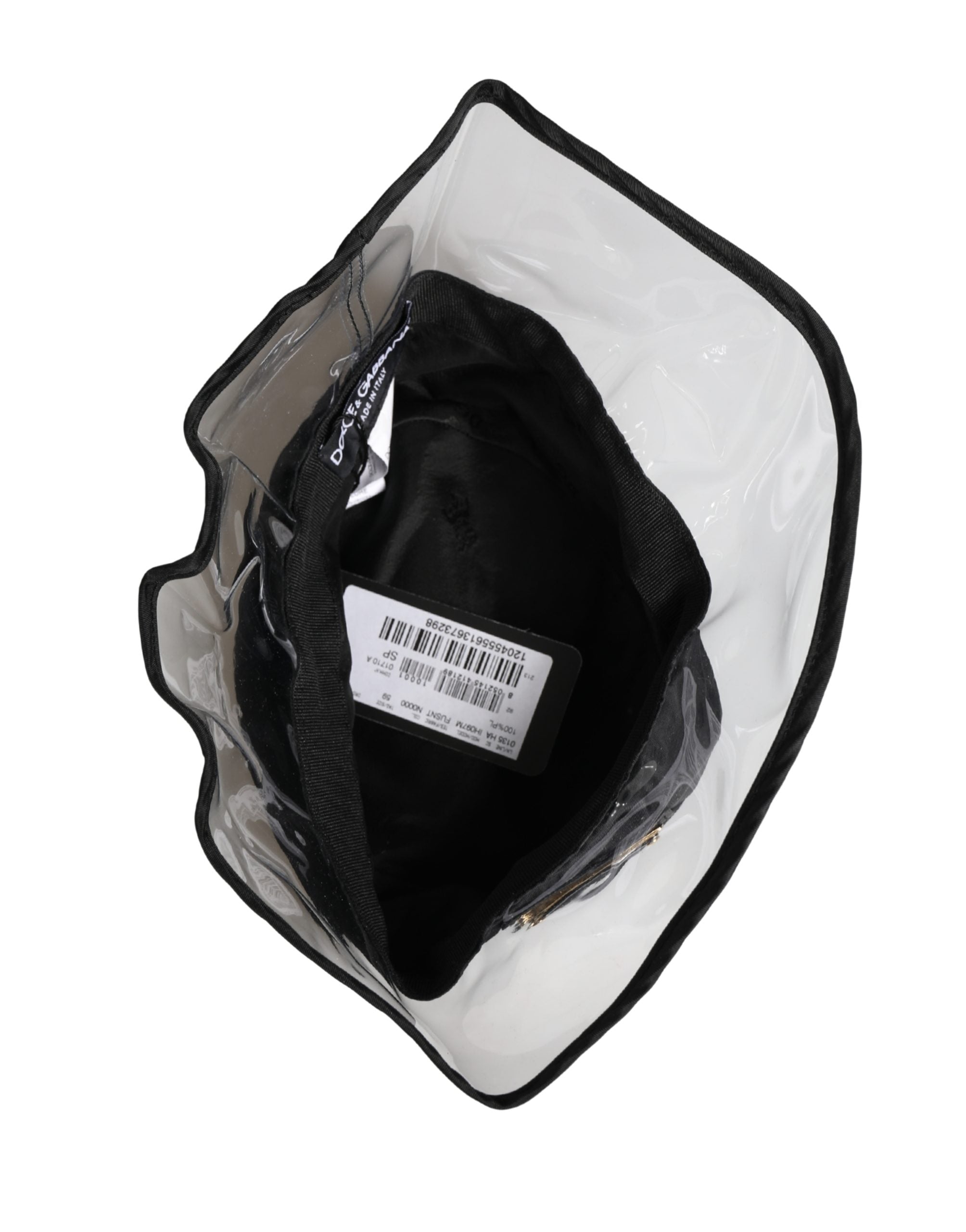 Dolce & Gabbana Men Black Plastic Fisherman Bucket Capello Men's Hat