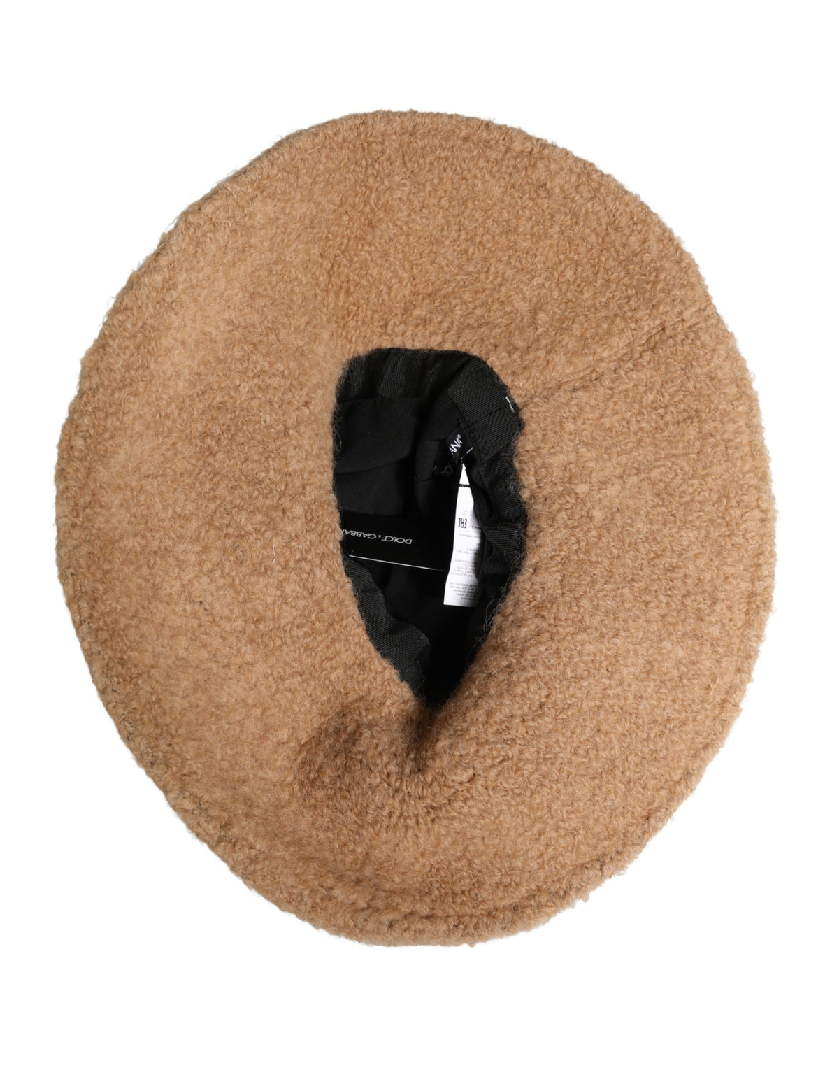 Dolce & Gabbana Beige Virgin Wool Fur Women Knitted Capello Women's Hat