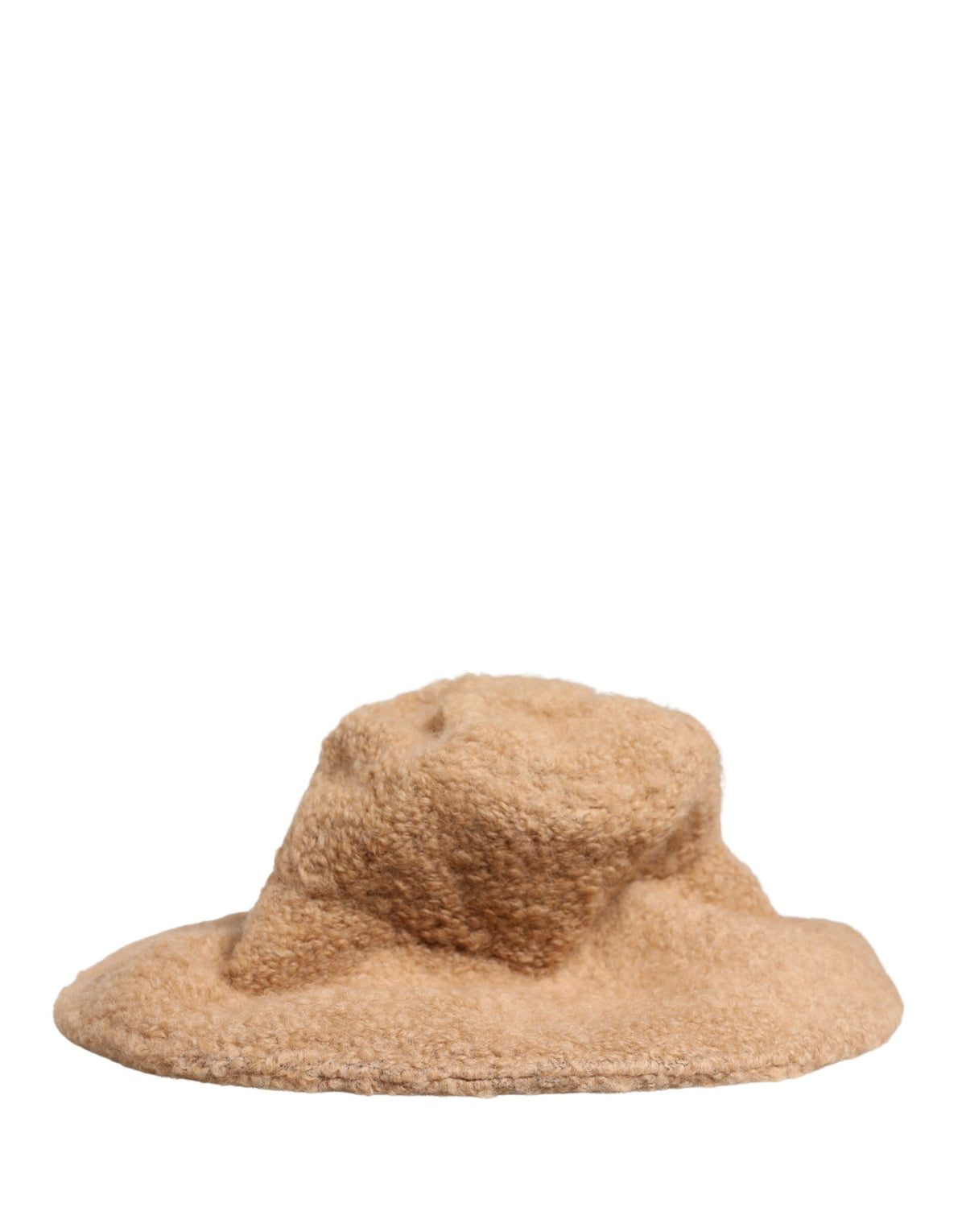 Dolce & Gabbana Beige Virgin Wool Fur Women Knitted Capello Women's Hat