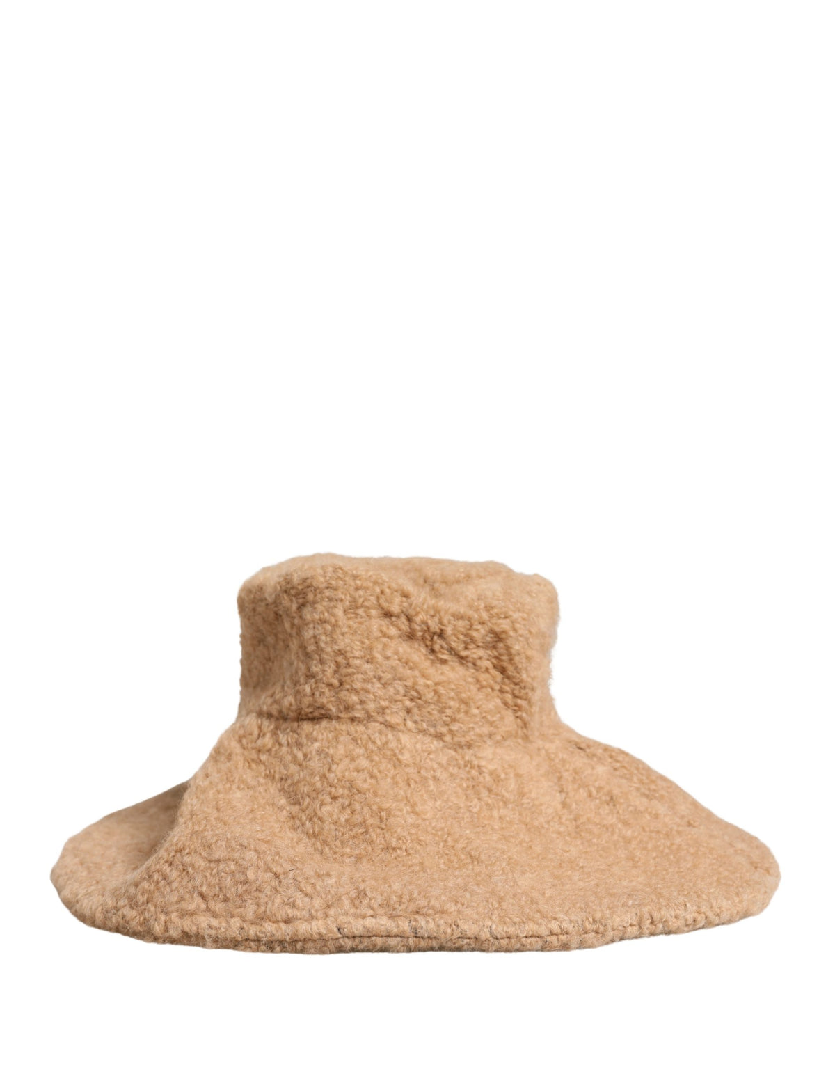 Dolce & Gabbana Beige Virgin Wool Fur Women Knitted Capello Women's Hat