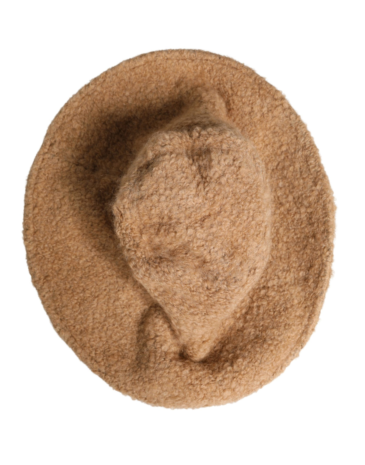 Dolce & Gabbana Beige Virgin Wool Fur Women Knitted Capello Women's Hat