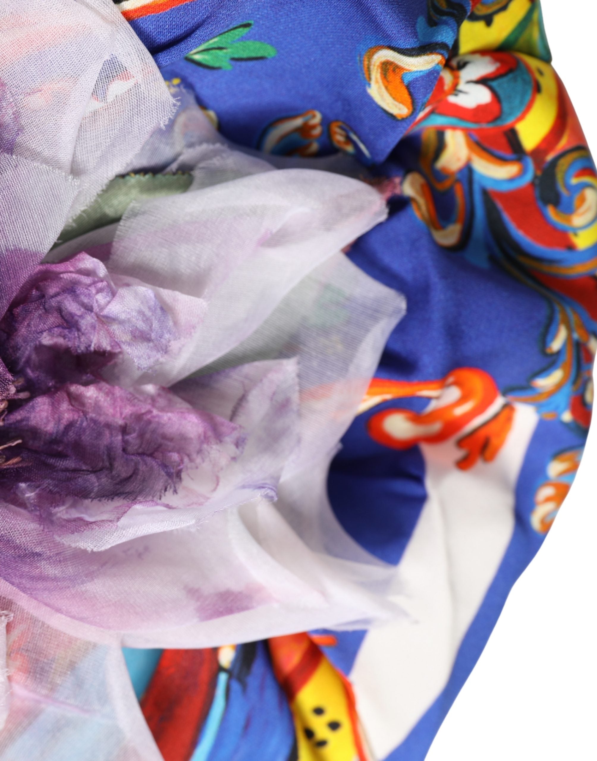 Dolce & Gabbana Multicolor Carretto Motif Turban Headwear Women's Hat