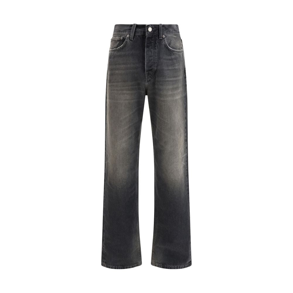 Haikure Black Cotton Relaxed Fit Men's Jeans