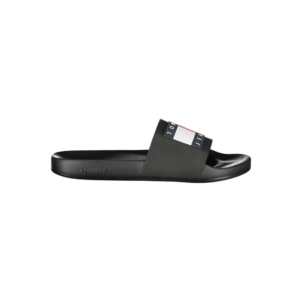 Tommy Hilfiger Black Polyurethane Men Men's Slipper