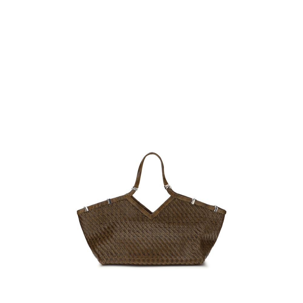 Benedetta Bruzziches Brown Buffalo Leather Women's Handbag
