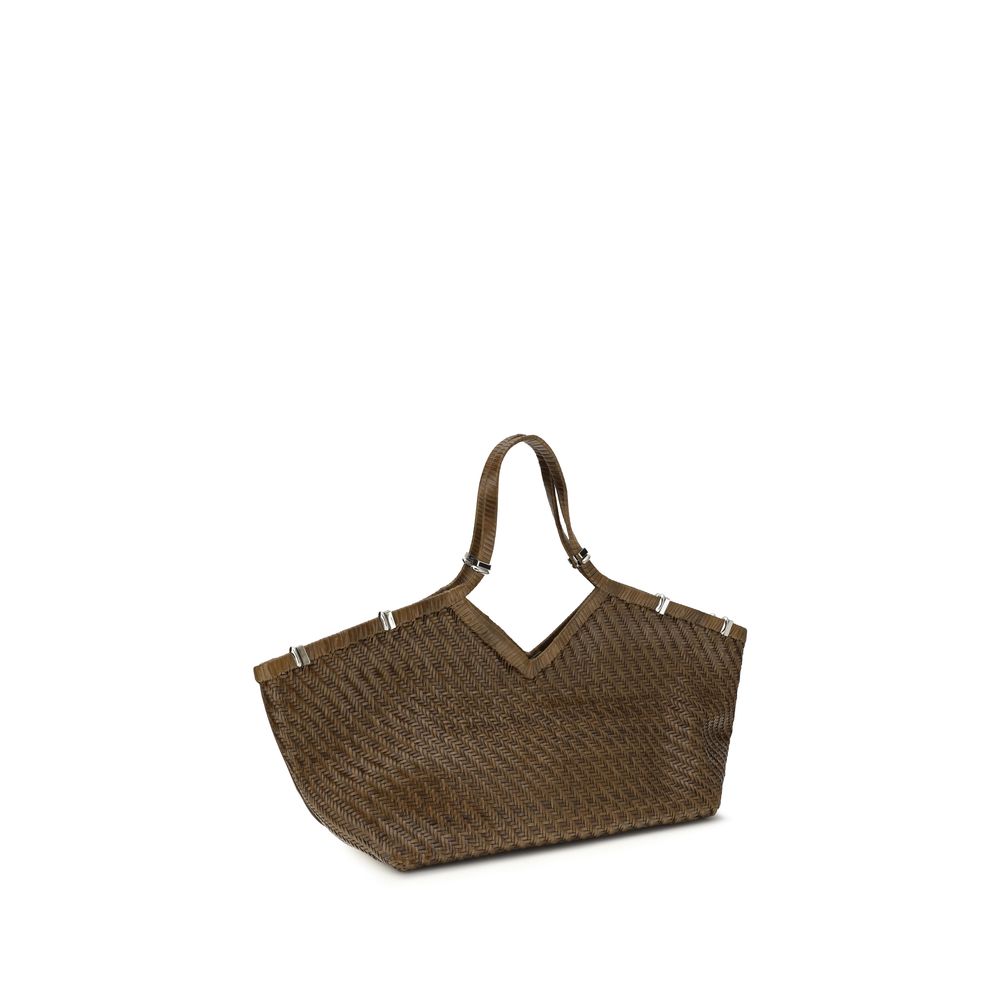Benedetta Bruzziches Brown Buffalo Leather Women's Handbag