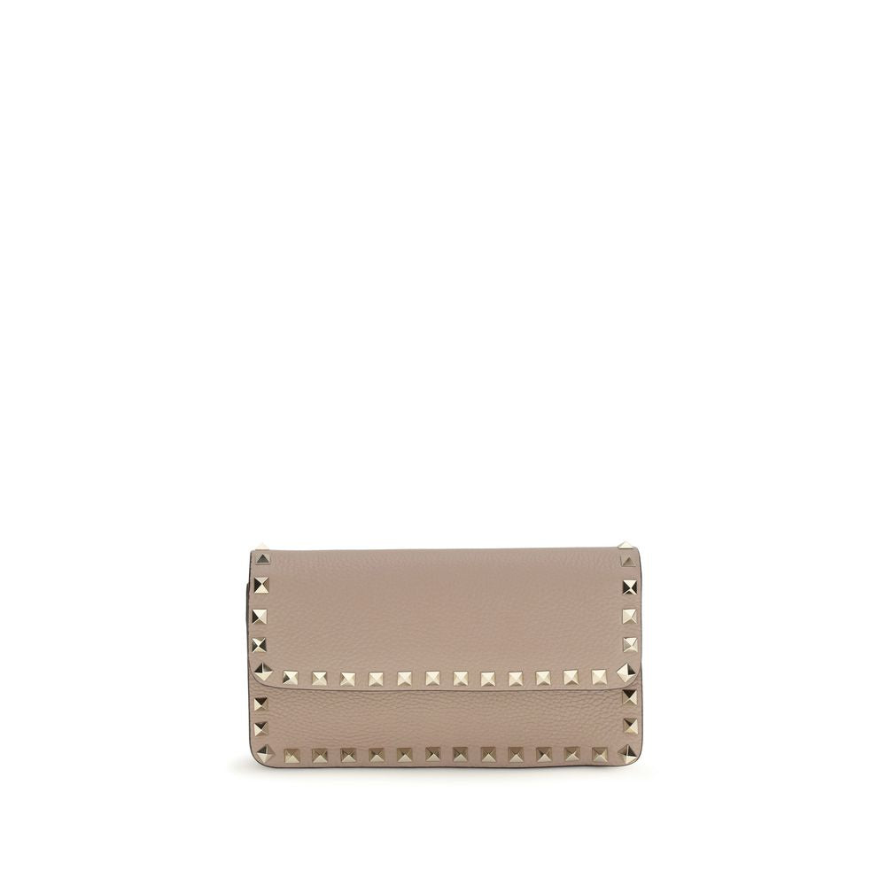 Valentino Garavani Beige Calf Leather Bos Taurus Women's Wallet