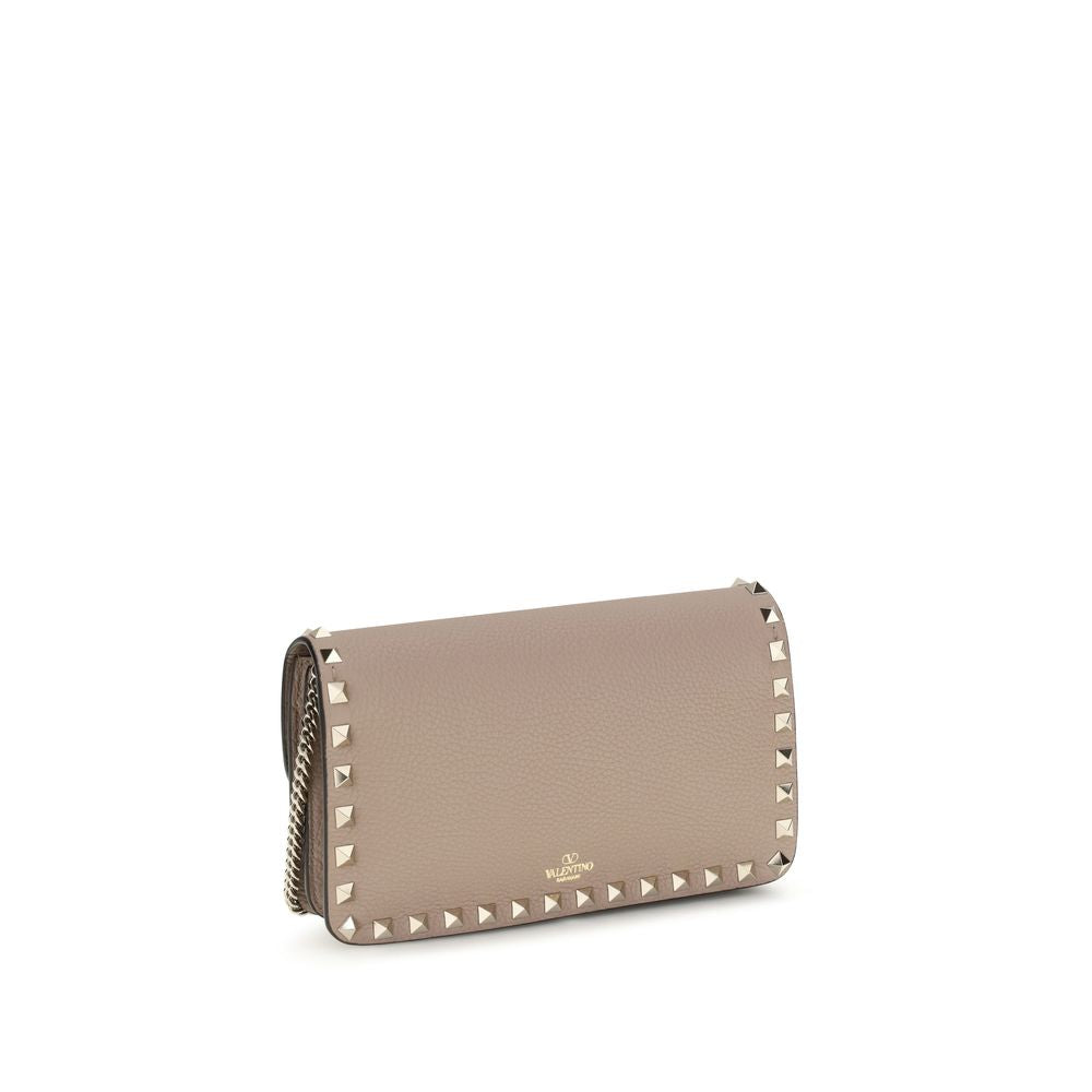 Valentino Garavani Beige Calf Leather Bos Taurus Women's Wallet