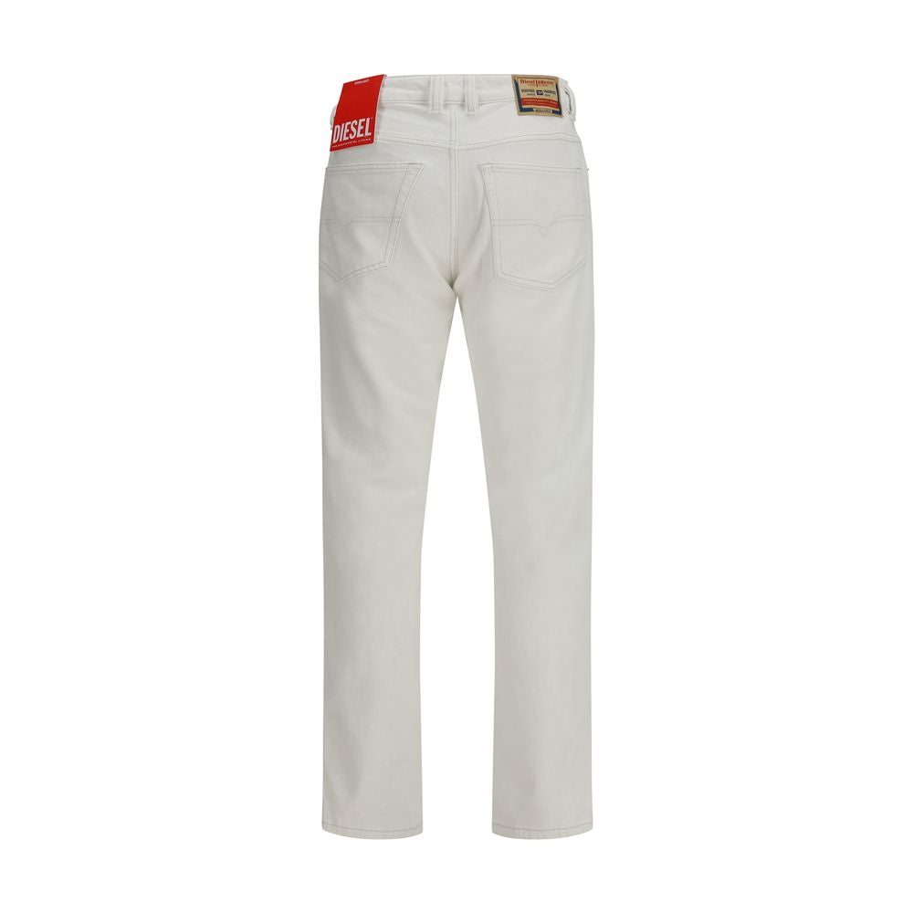 Diesel White Cotton Slim Fit Men's Jeans