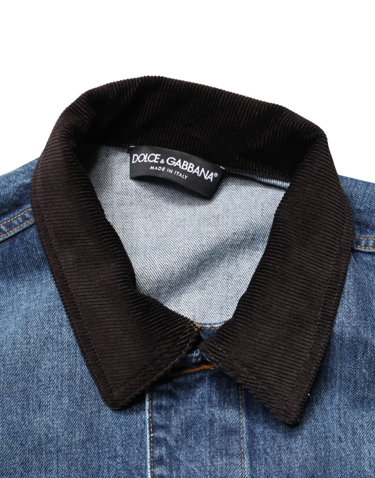 Dolce & Gabbana Black Blue Cotton Denim Blouson Men Men's Jacket
