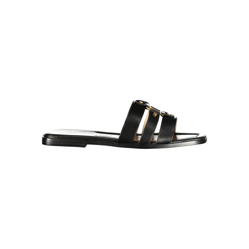 Twinset Black Leather Women's Women's Sandal