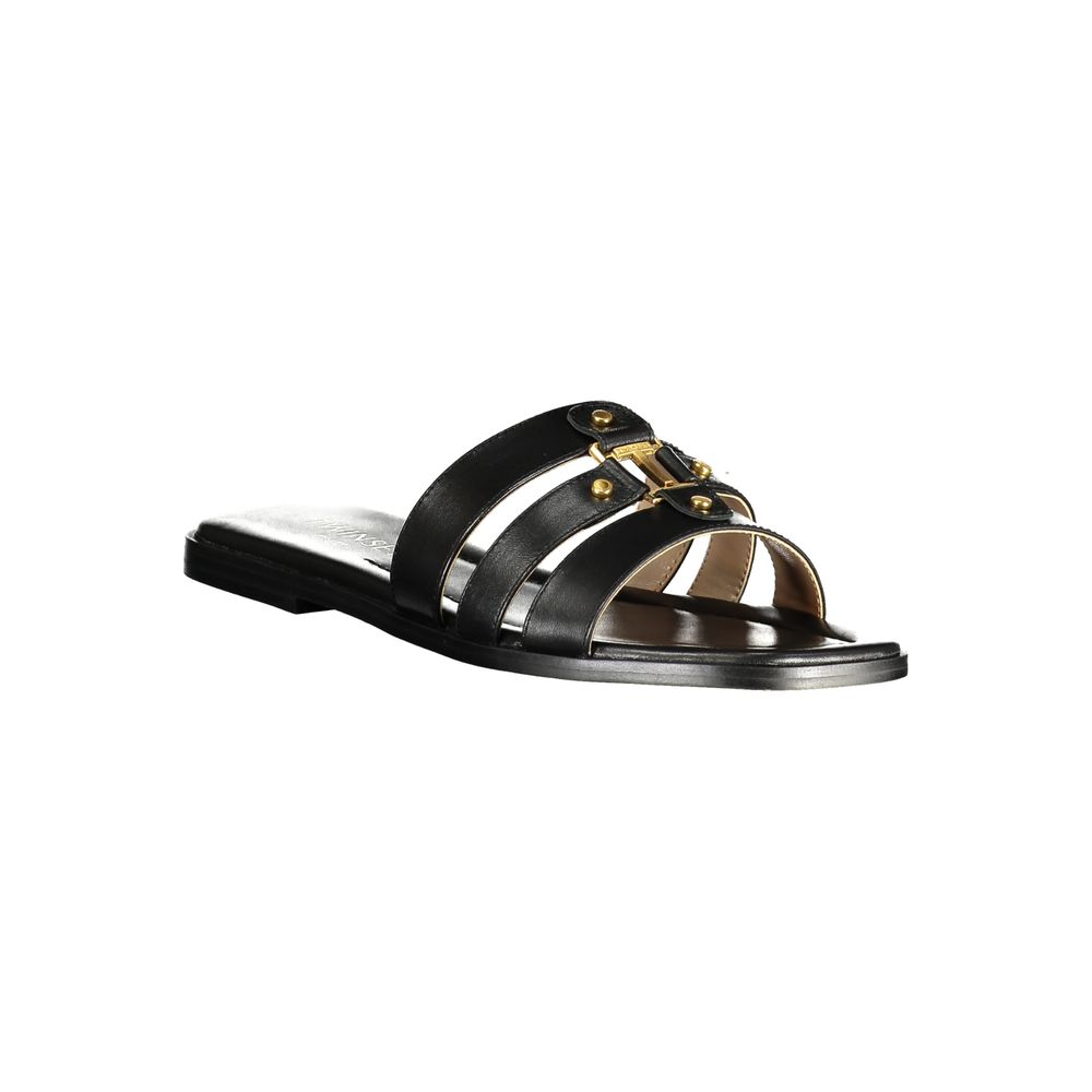 Twinset Black Leather Women's Women's Sandal