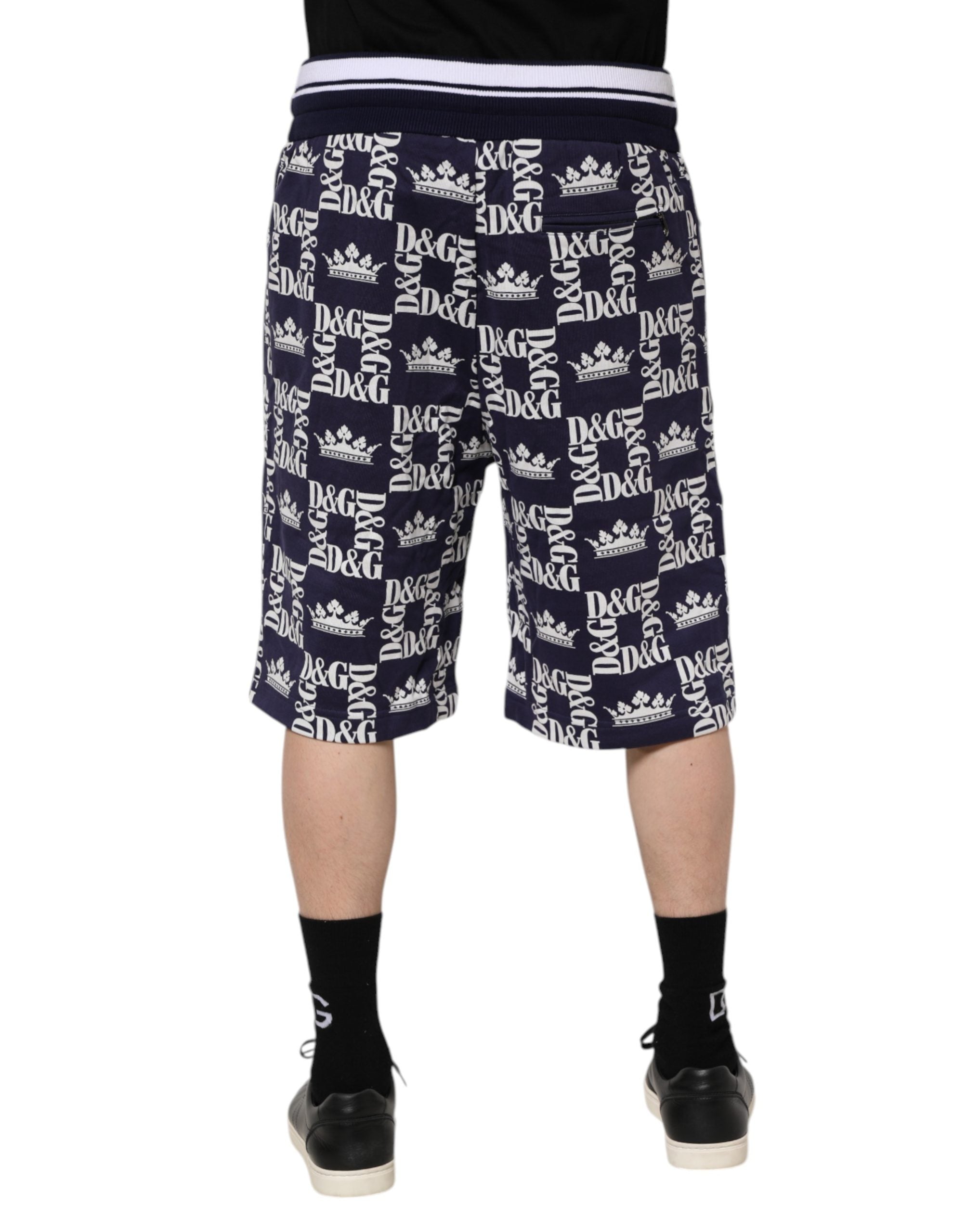 Dolce & Gabbana Blue DG Logo Print Chino Men Bermuda Men's Shorts
